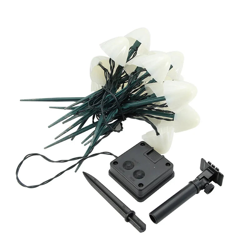 Luminoir | MysticShrooms fortryllende solcelledrevne havebelysning | Udendørs dekoration | Vandtæt LED lyskæde | Energi- og vedligeholdelsesfri