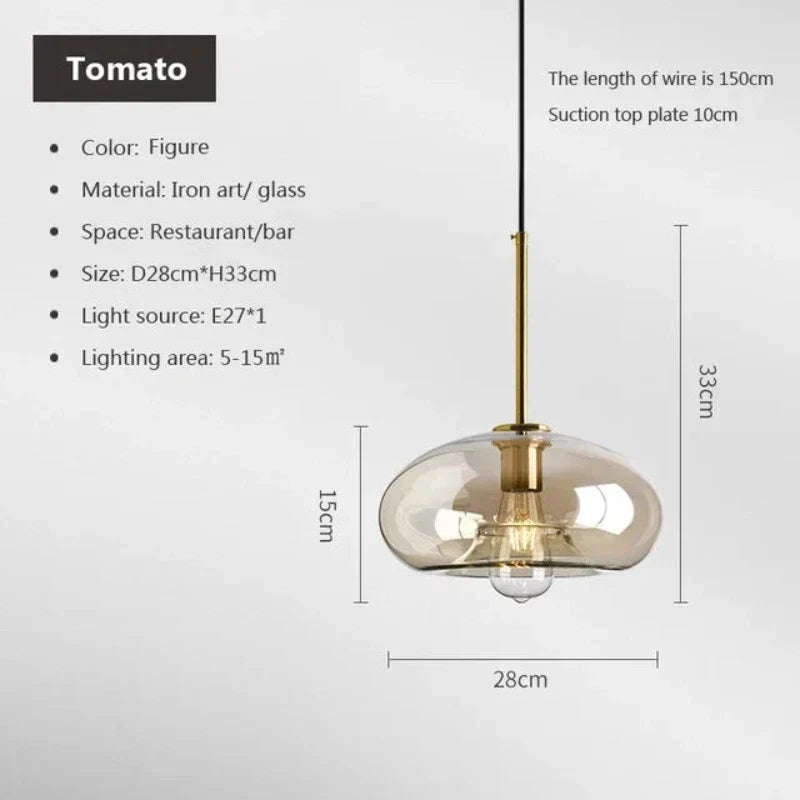 Nordisk Design Glaspendel | Skandinavisk Minimalisme | Atmosfærisk Belysning | Holdbar Kvalitet | E27 Fatning | Glas og Metal | Moderne Indretning