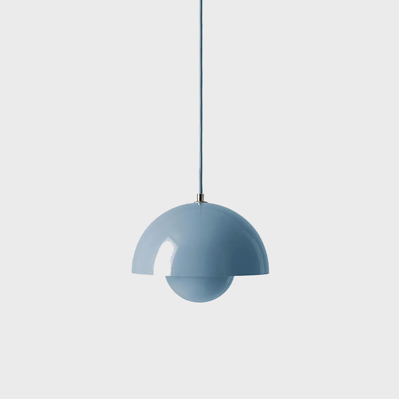 Luminoir Macaron Pendel | Moderne Belysning | Halvcirkelformet Design | E27 | Flerfarvet Metal | Justerbar Længde 150 cm | Højde 16 cm | Bredde 23 cm