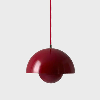 Luminoir Macaron Pendel | Moderne Belysning | Halvcirkelformet Design | E27 | Flerfarvet Metal | Justerbar Længde 150 cm | Højde 16 cm | Bredde 23 cm