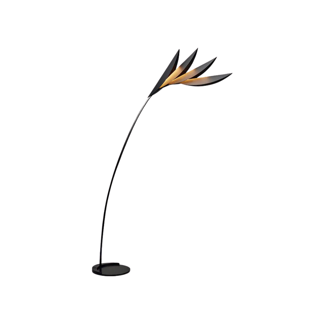 Melvaris | Moderne Gulvlampe | Bladformet Design | Høj Kvalitet | Stue | Soveværelse | Kontor | Nem Montering | Elegant & Funktionel Belysning
