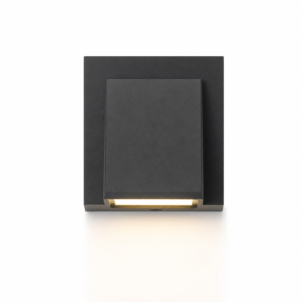 Modern Black Wall Light | IP65 Waterproof Outdoor Aluminum Sconce | Warm & Cool White | 3W LED