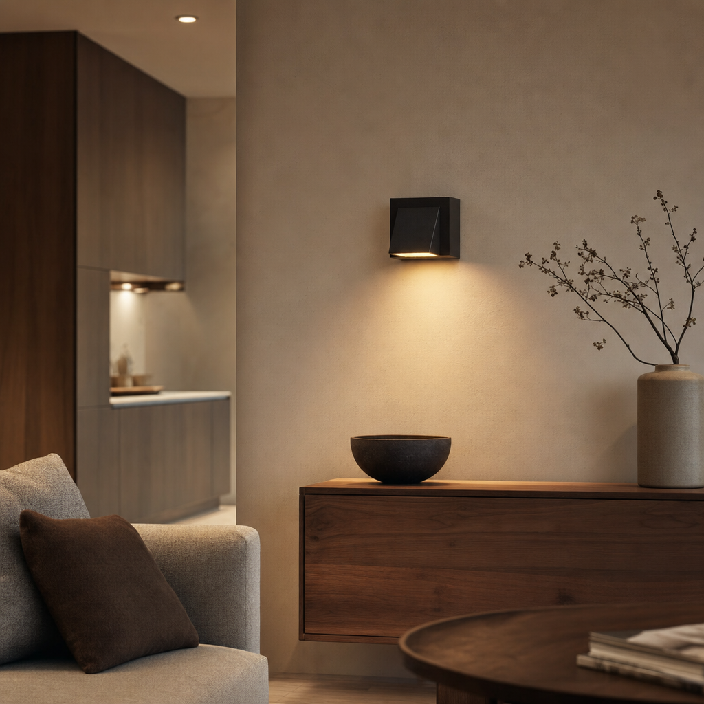 Modern Black Wall Light | IP65 Waterproof Outdoor Aluminum Sconce | Warm & Cool White | 3W LED