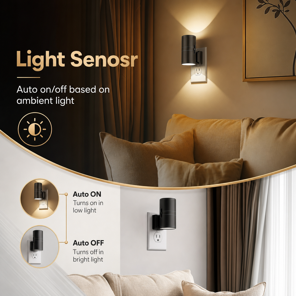 Dimmable LED Night Light | Adjustable Brightness | Energy Efficient Plug-In | Compact Design | Bedroom Hallway Lighting