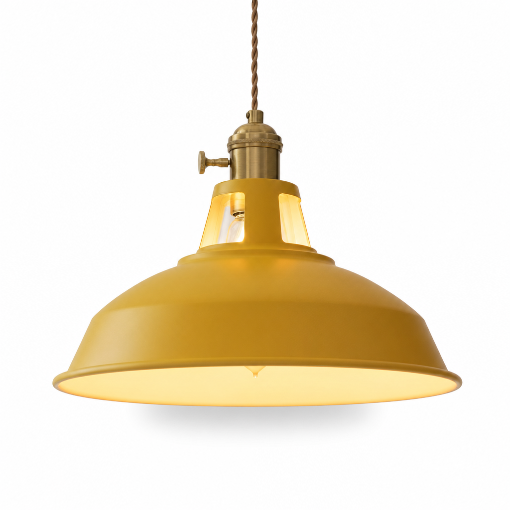 Industrial Retro Hanging Light | Metal Pendant | Adjustable Chain | Multiple Colors | LED Compatible | Ideal for Dining Area
