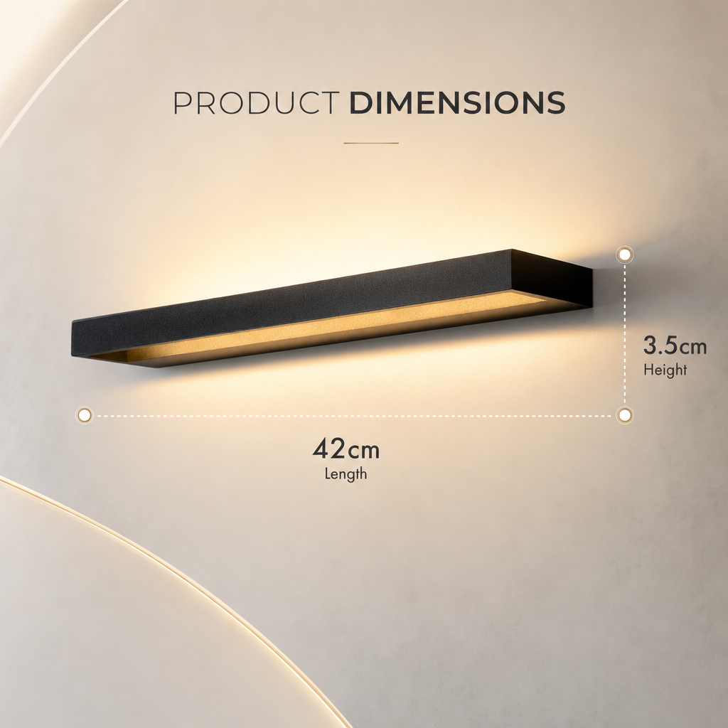 Luna Adjustable LED Wall Light | Sleek Black Aluminum Design | Energy Efficient 15W | Indoor Outdoor Use | Modern Style Lighting Fixture
