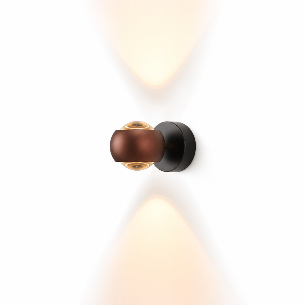 LumiWave Matte Black LED Wall Lamp | Waterproof IP54 | Energy-Saving Design | Indoor Use | Modern Aluminum Fixture