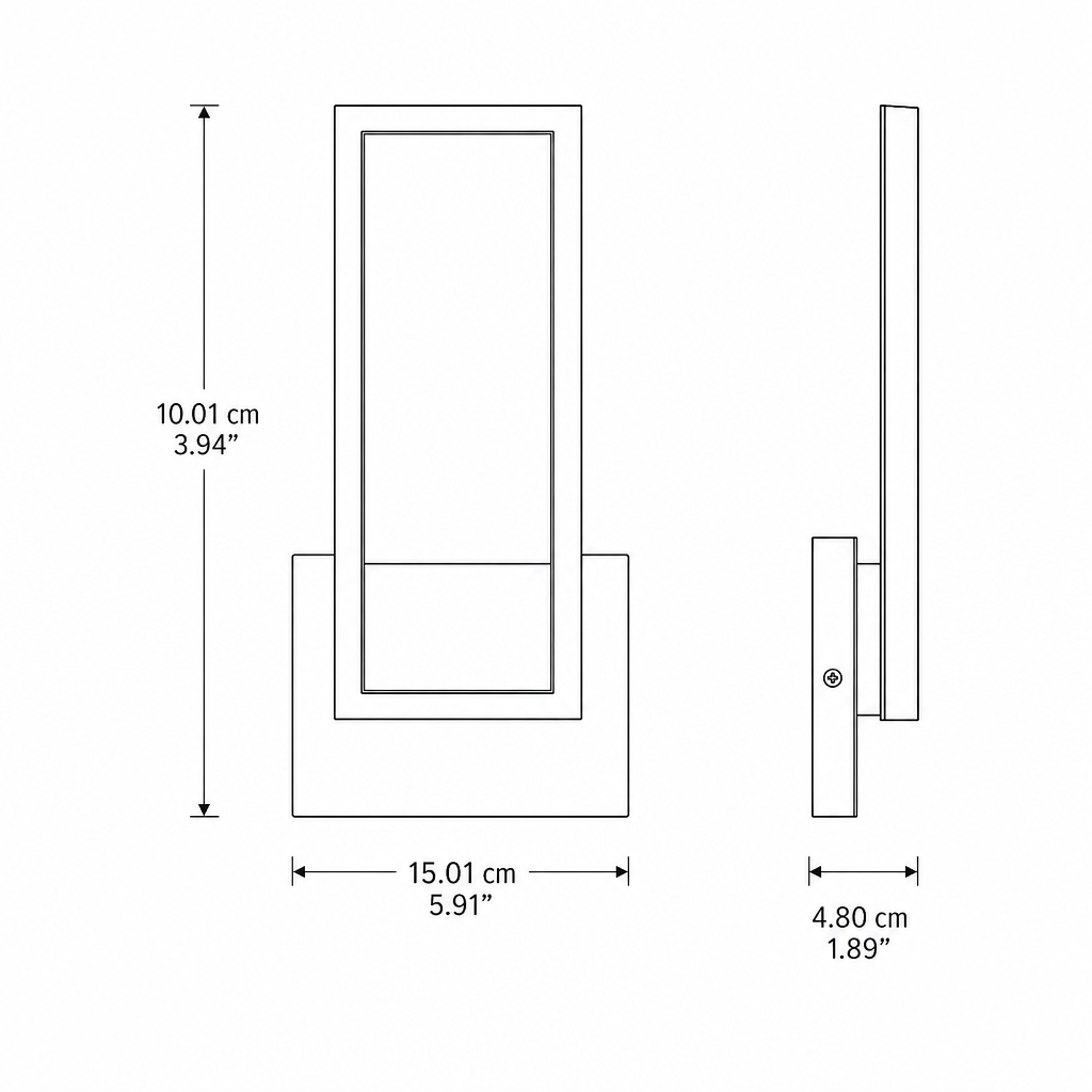 Luminoir | LED-vägglampa | Guld | Rektangulär | Modern design | Akryl och metall | 110V-240V | För sovrum och vardagsrum | Energieffektiv | Enkel installation | 10 cm hög | 15 cm bred