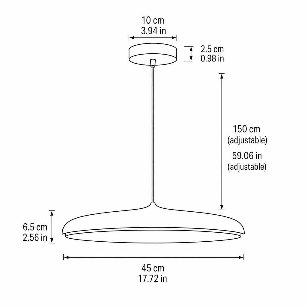 Modern LED-hänglampa för matsal | Snygg design i metall | Lämplig för olika inredningsstilar | Runda takrosetter | Finns i blått, rosa, svart och grått | Varm ljustemperatur | Enkel installation