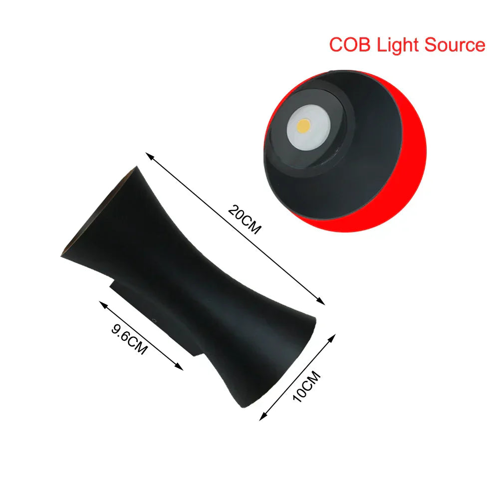 AquaShield | Udendørs vægbelysning | Aluminiumsdesign | IP65 vandtæt | 12W LED lys | Sort moderne stil | Nem installation | Robust konstruktion