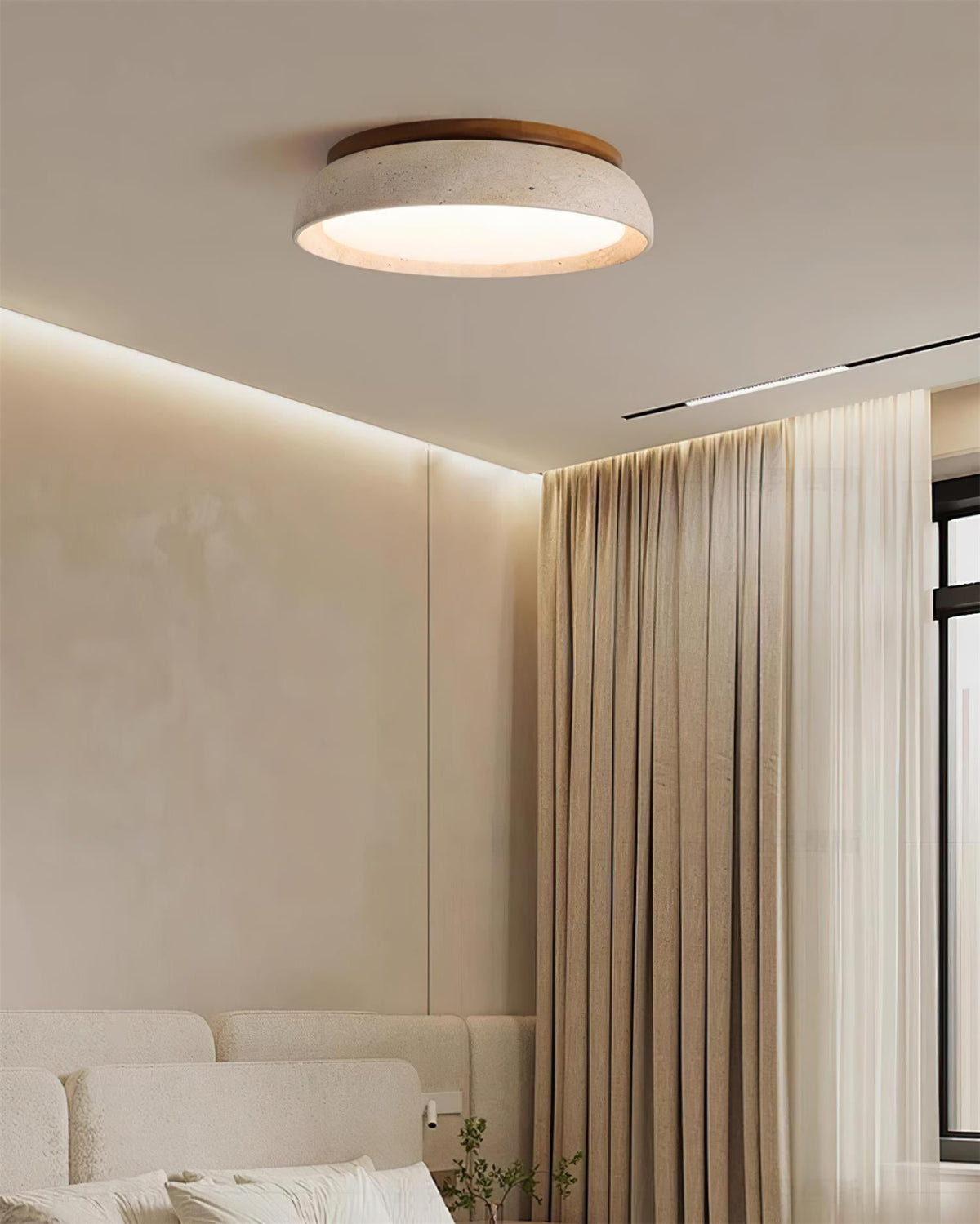 Pearl | Travertine Ceiling Light