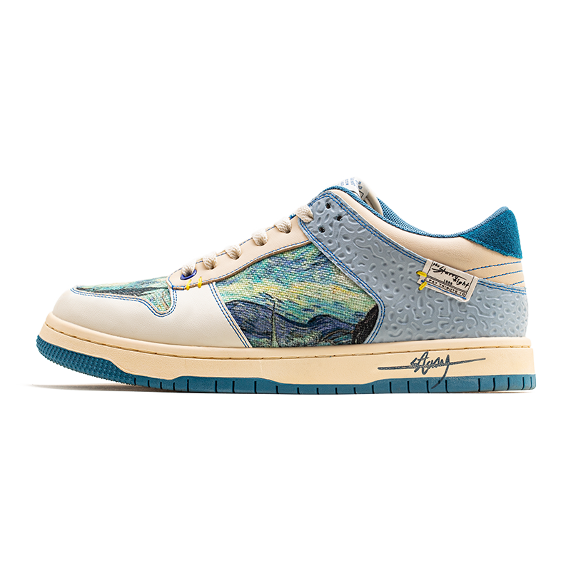 V. Gogh 'Starry Night' kunstinspirerede sneakers | Komfortabel design til daglig
