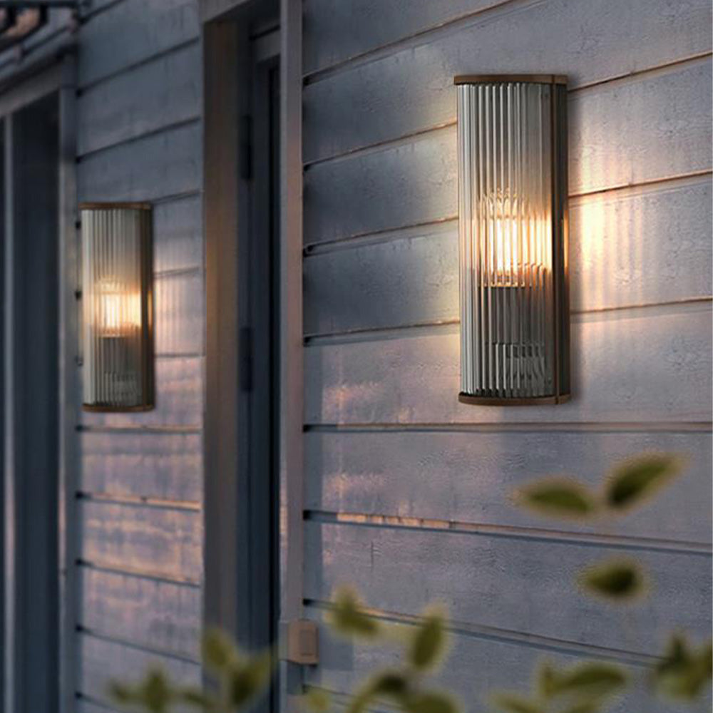 Moderne dørstolpe væglampe | Rustfrit stål & akryl | Grå | LED lyskilde | Elegant design til entre eller altan | 110V-120V | CE & UL certificeret