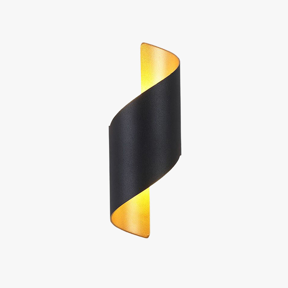 Orr LED Væglampe | Spiraldesign | Hvid/Sort | Indendørs Metal | Moderne Stil | Effektfuldt Lys | Ideel til Stue og Gang | IP20 Beskyttelse