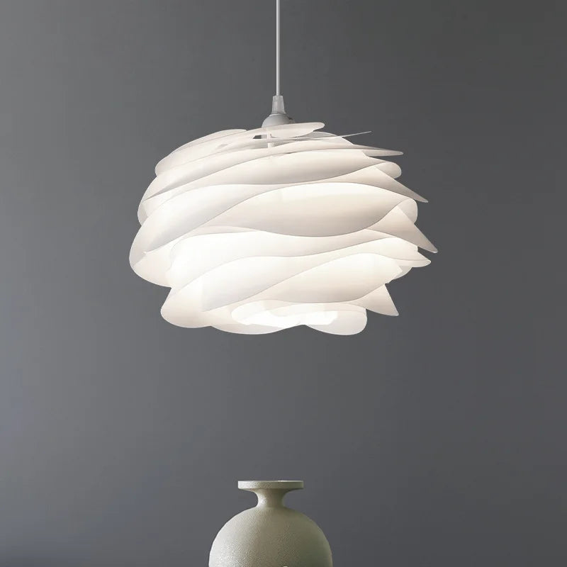 Glasblomst Loftslampe | Elegant Rosenkrans Design | Varm Belysning | Høj Kvalitet | D33cmH100cm | D43cmH100cm | Lampe til 5-10 m²