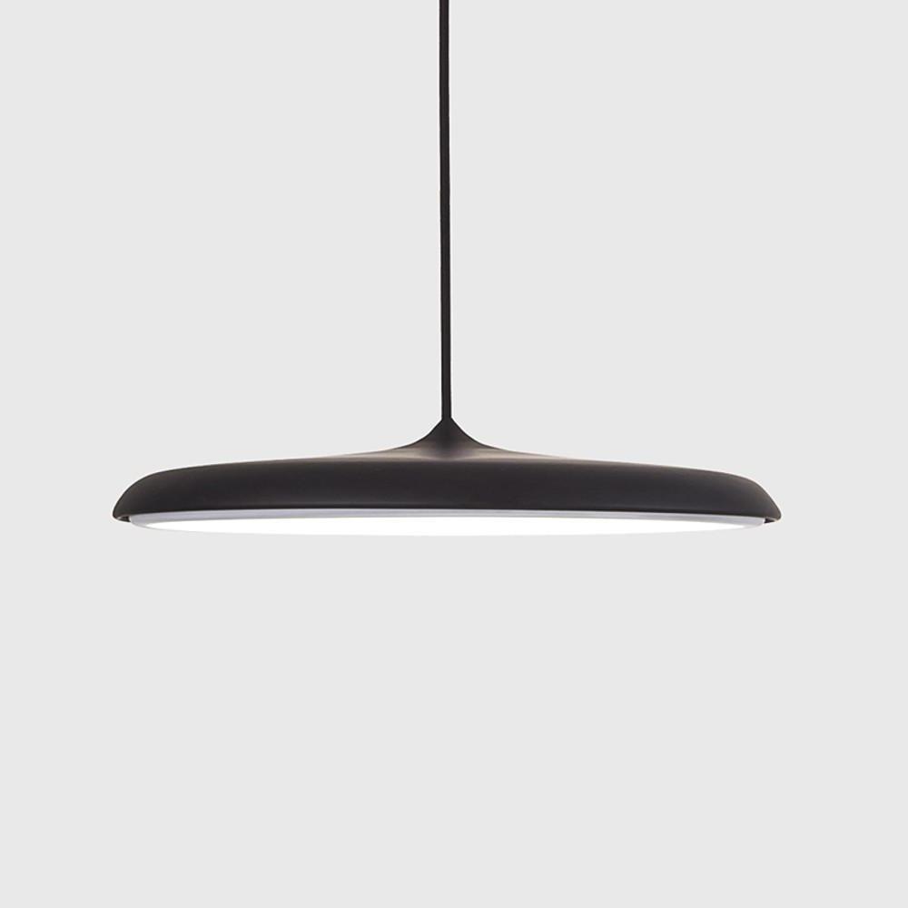 Cirkulær LED loftslampe | Justerbar kabellængde | Sort/Gold Finish | 40 cm Diameter | 24W | 3000K/6000K | Metaldesign | Moderne stil | Egnet til