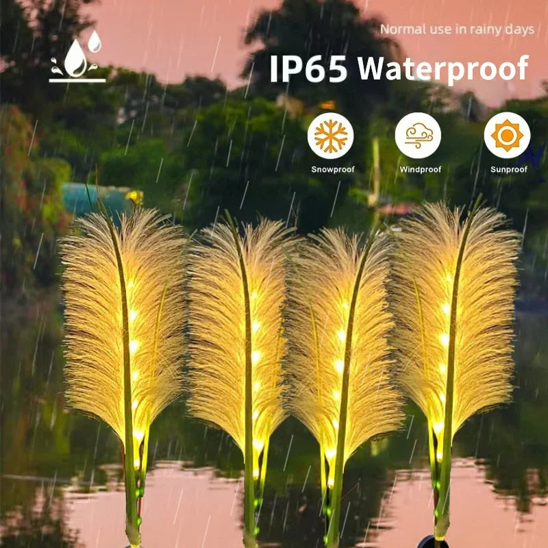 Solcelledrevet | Flet | Udendørs Belysning | Dekorative Lamper | Realistisk Rørform | Rustfrit Stål | Havelampe | ABS Materiale | Sprøjtestøbt