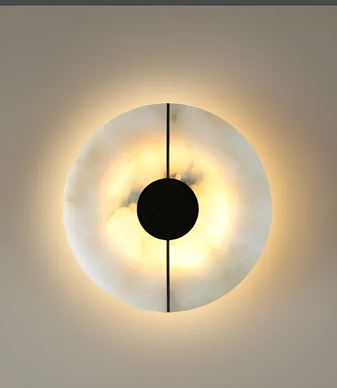 Nordisk WabiGlow LED Væglampe med Marmorlook | Kunstnerisk og Elegance Kombineret | Energibesparende | Unikt Mønster | Varmt Lys til Hjemmet