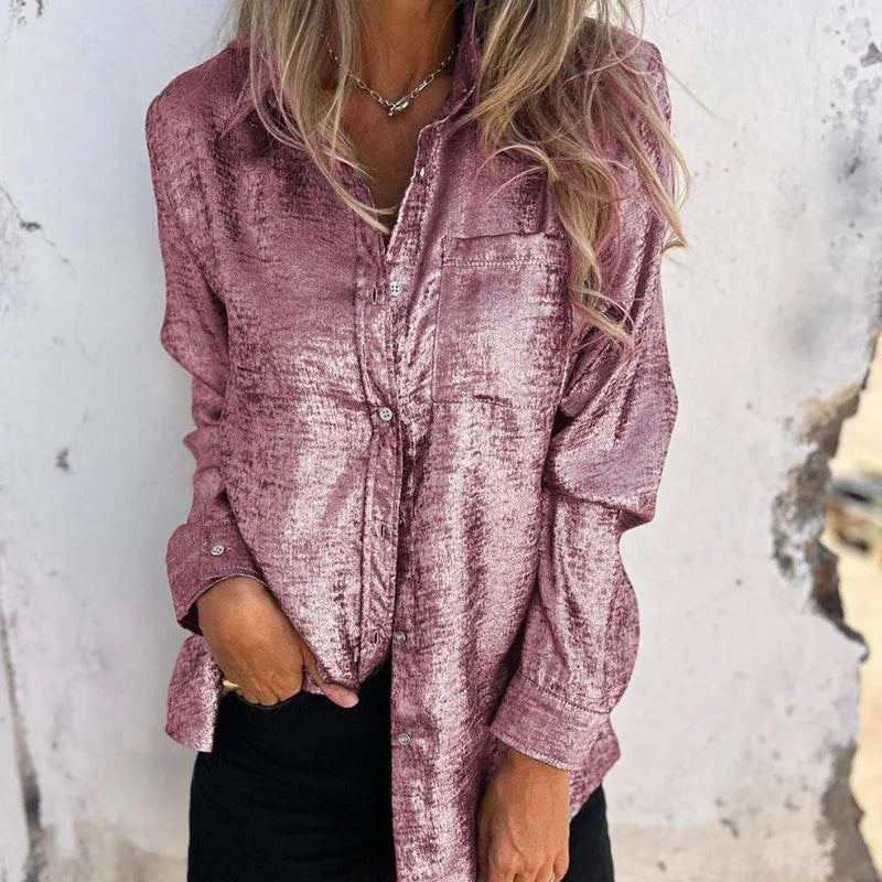 Afslappet ruskindstrøje med revers, bedst sælgende nye modeller